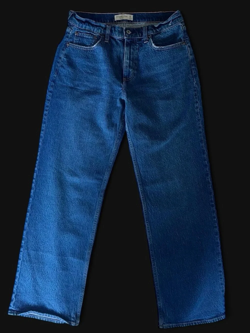 Abercrombie & Fitch Standard Low Rise Baggy Dark Blue Jeans